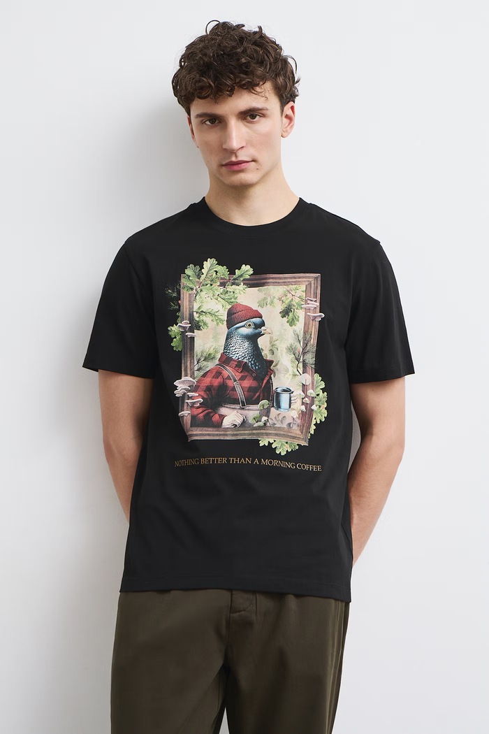 Medicine T-shirt męski bawełniany czarny RW26-TSM804