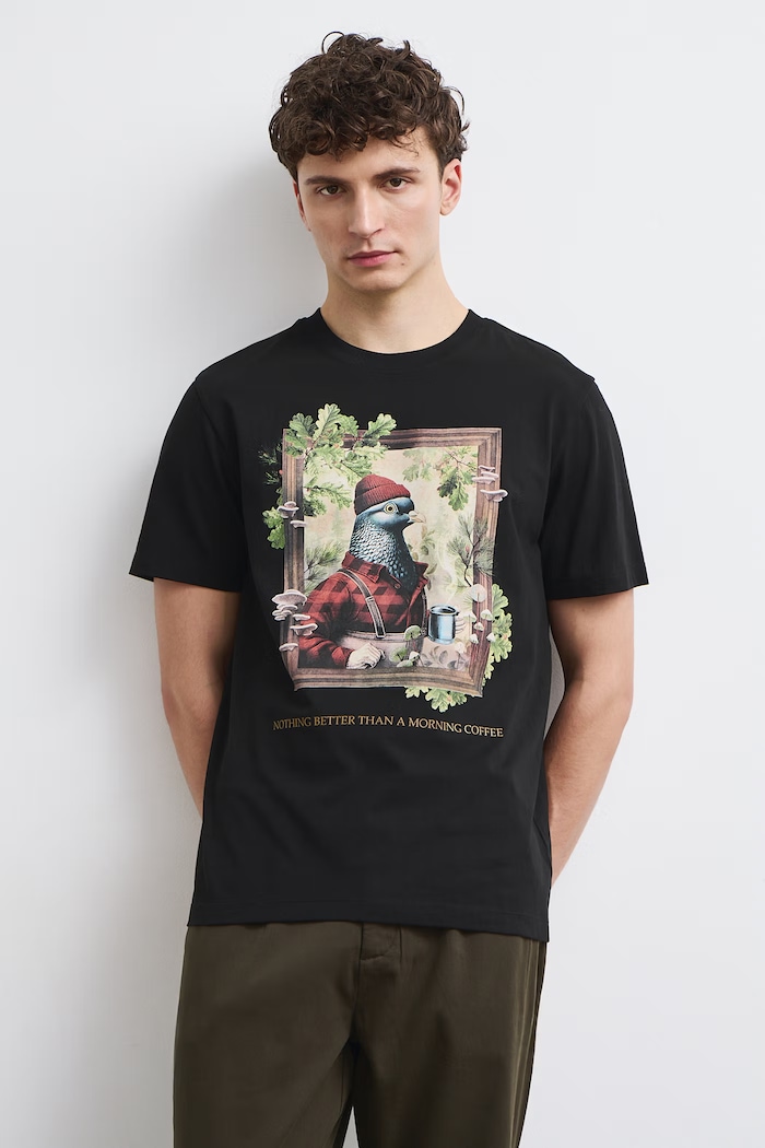 Medicine T-shirt męski bawełniany czarny RW26-TSM804