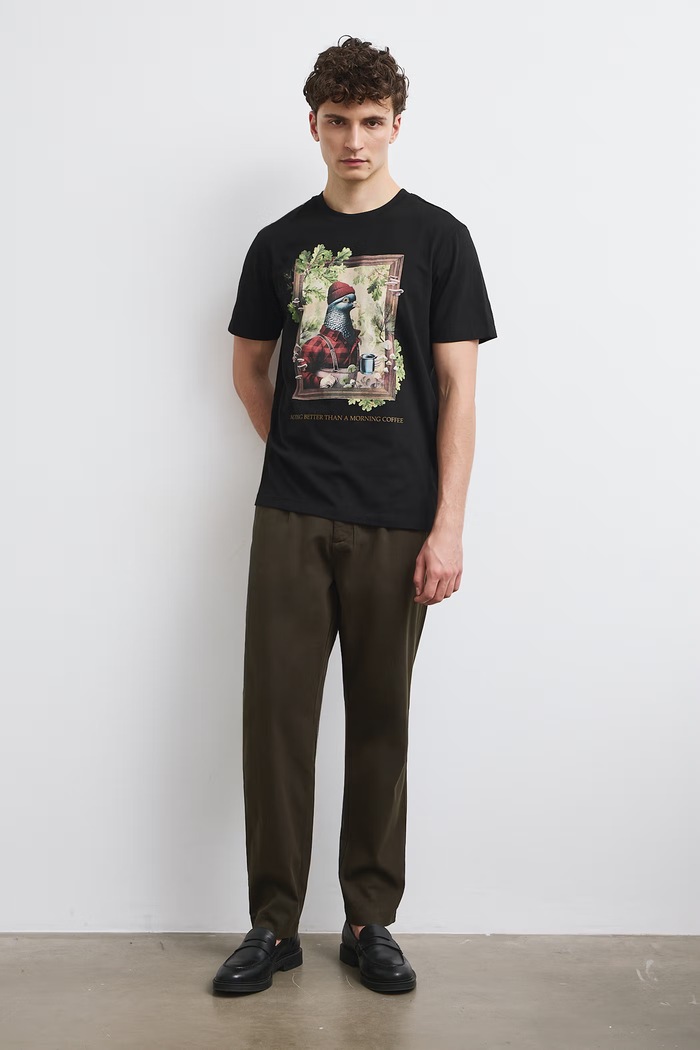 T-shirt męski bawełniany Medicine czarny RW26-TSM804