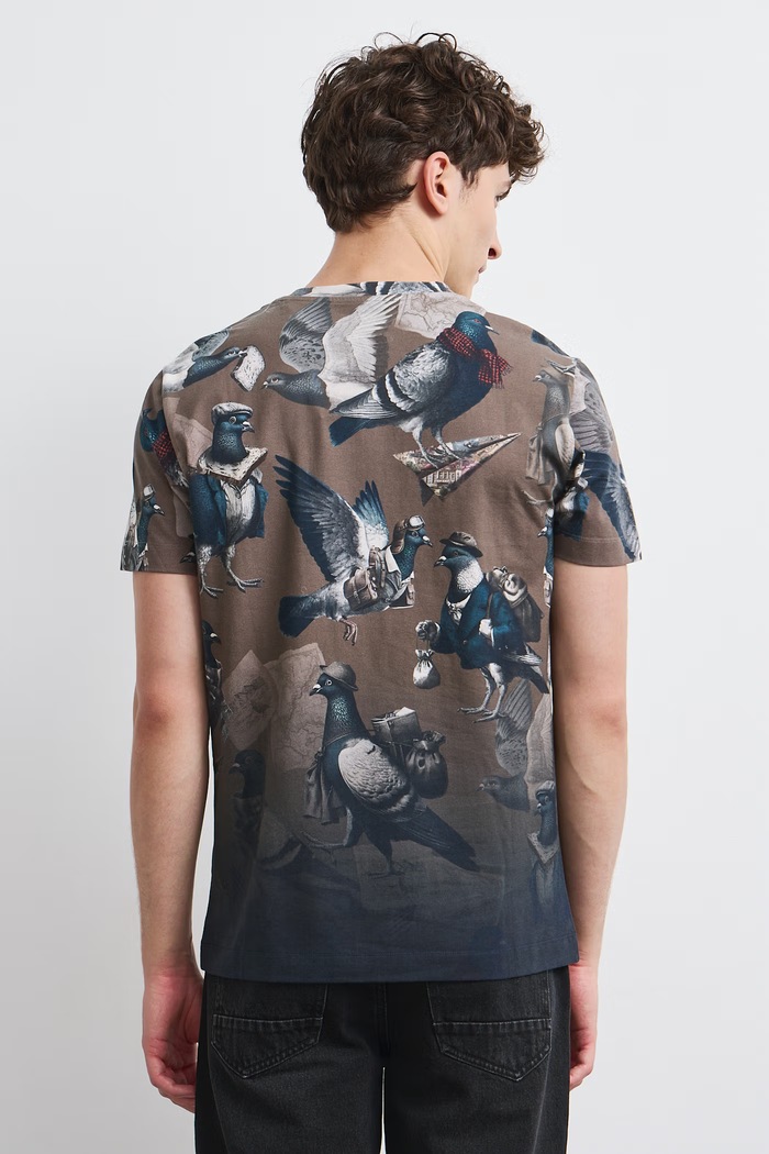 T-shirt męski bawełniany z elastanem Medicine RW26-TSM808 brązowy