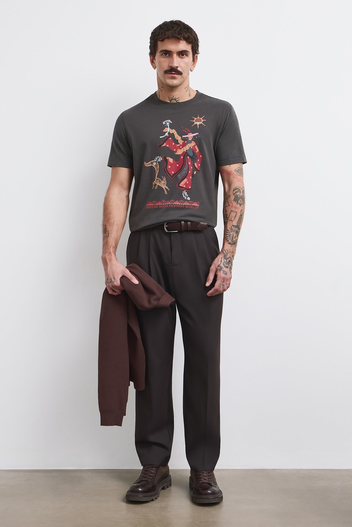Medicine T-shirt męski bawełniany szary RW26-TSM854