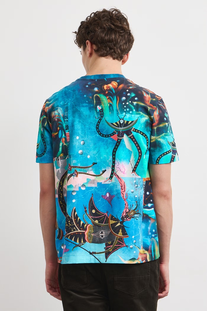 T-shirt męski bawełniany z elastanem Medicine RW26-TSM858 multicolor