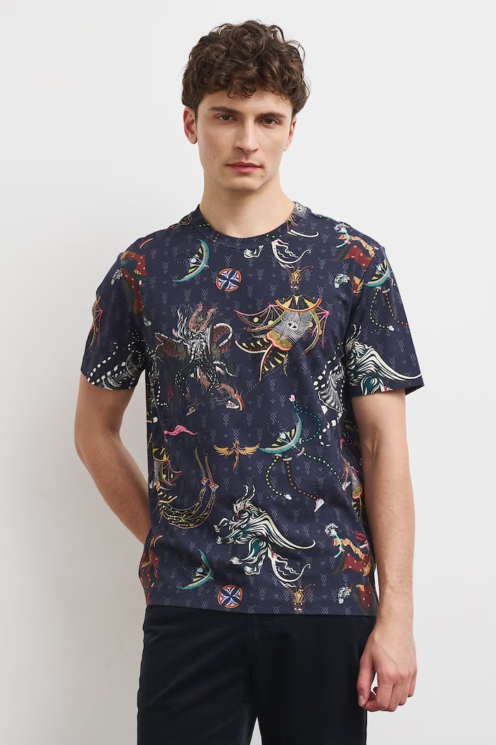 Medicine T-shirt męski bawełniany z elastanem RW26-TSM861 fioletowy RW26