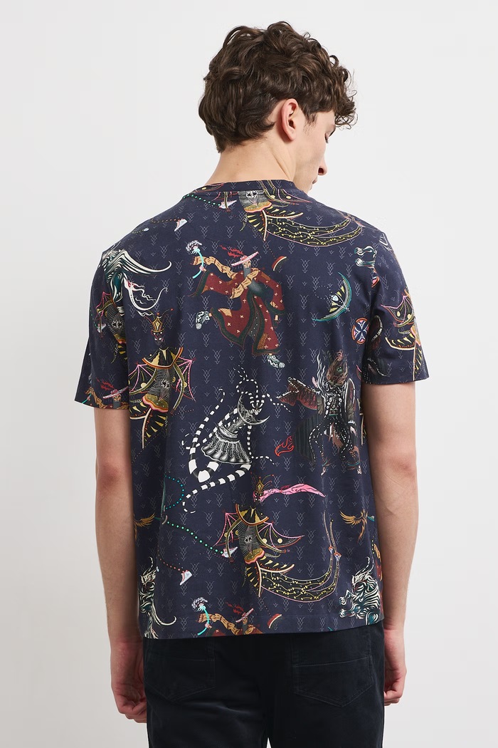 T-shirt męski bawełniany z elastanem Medicine RW26-TSM861 fioletowy