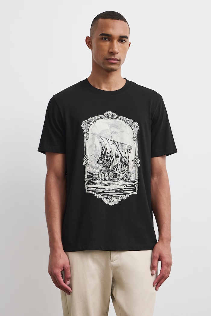 Medicine T-shirt męski bawełniany czarny RW26-TSM902