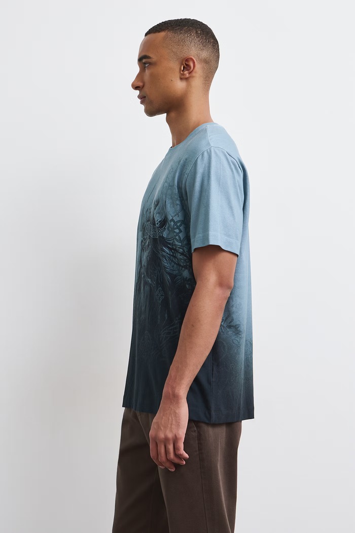 Medicine T-shirt męski bawełniany z elastanem RW26-TSM903 niebieski RW26
