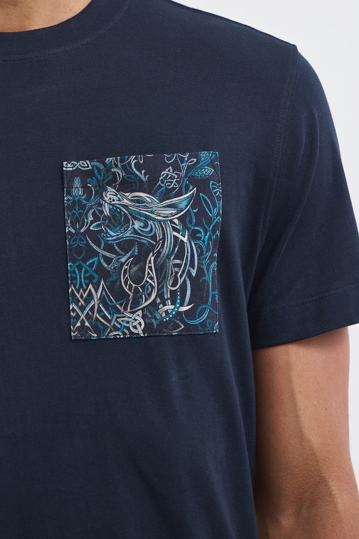 T-shirt damski bawełniany Medicine RW26-TSM907 granatowy