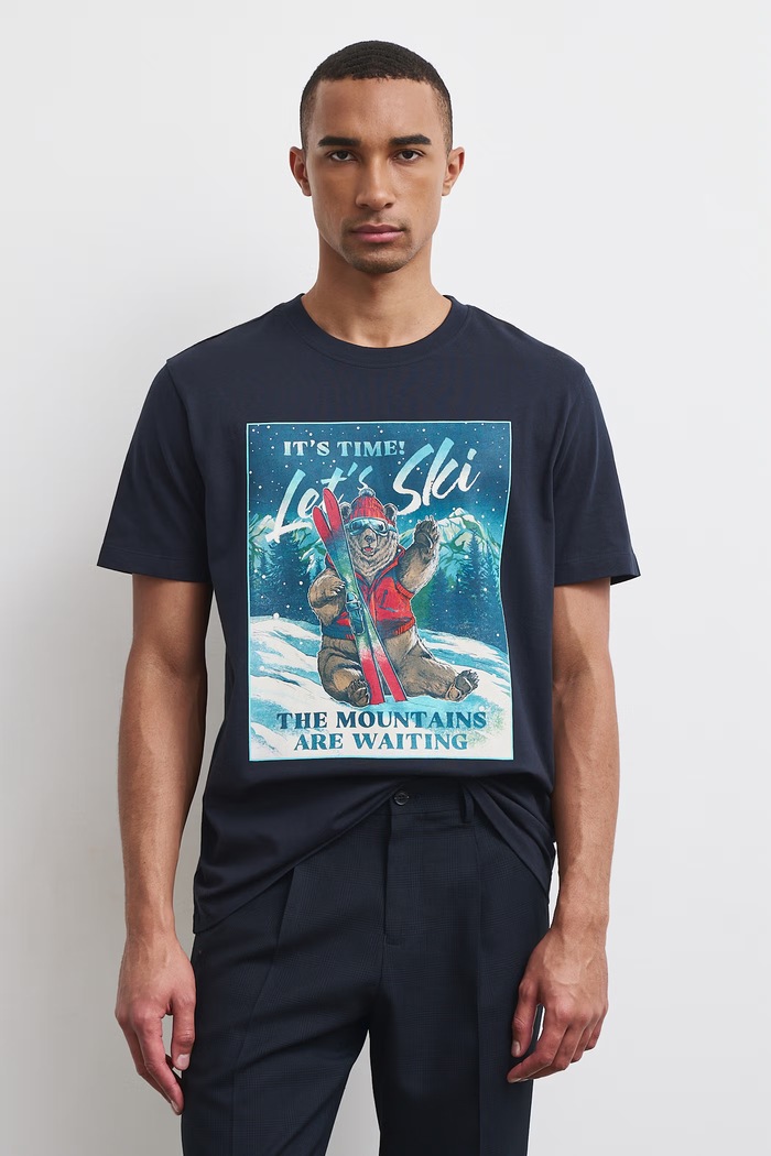 Medicine T-shirt męski bawełniany granatowy RW26-TSMA31