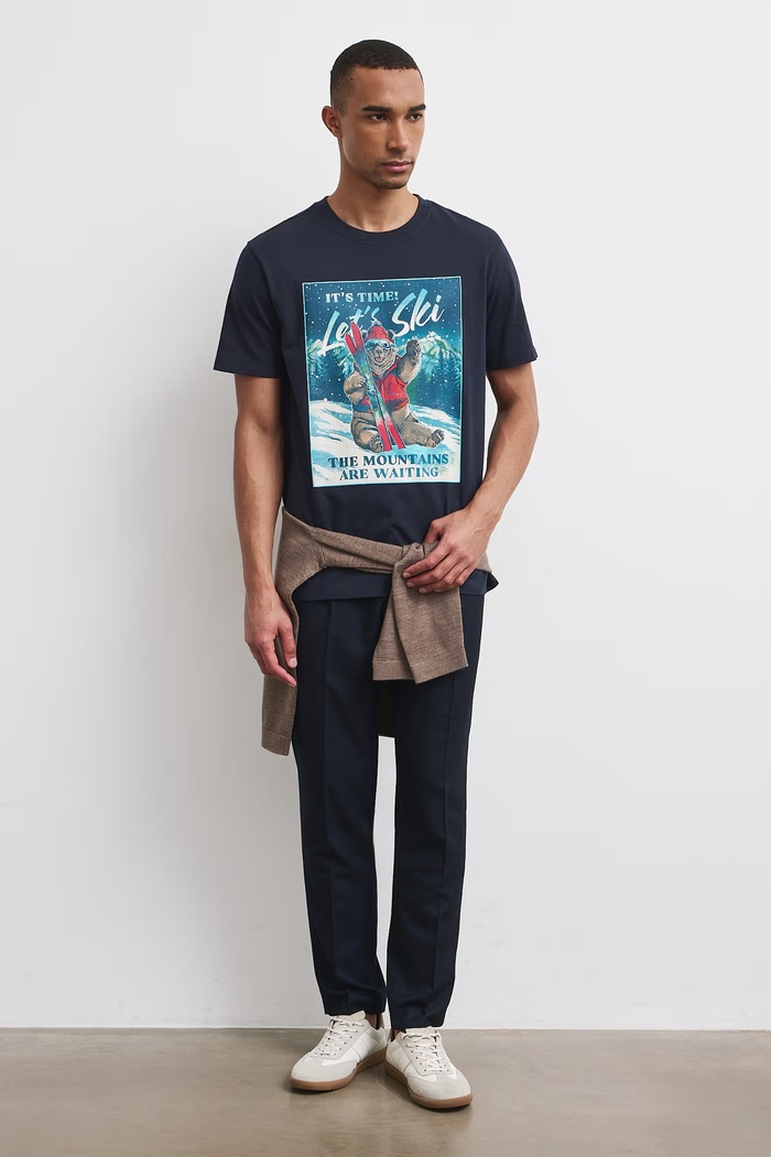 T-shirt męski bawełniany Medicine granatowy RW26-TSMA31