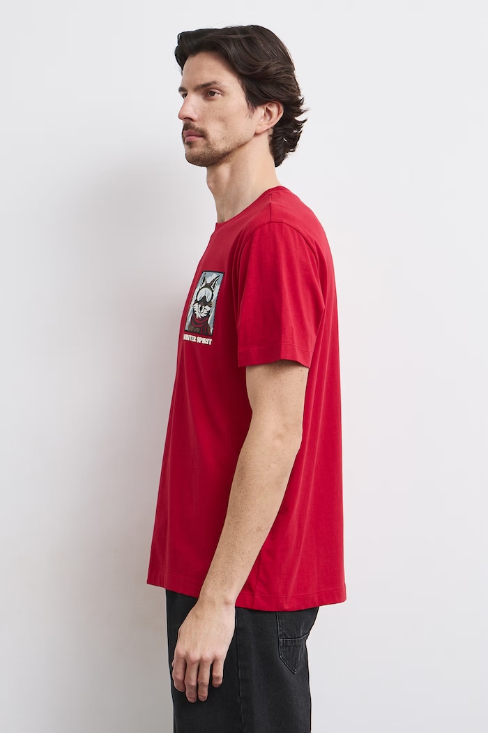 Medicine T-shirt męski bawełniany RW26-TSMA33 czerwony RW26