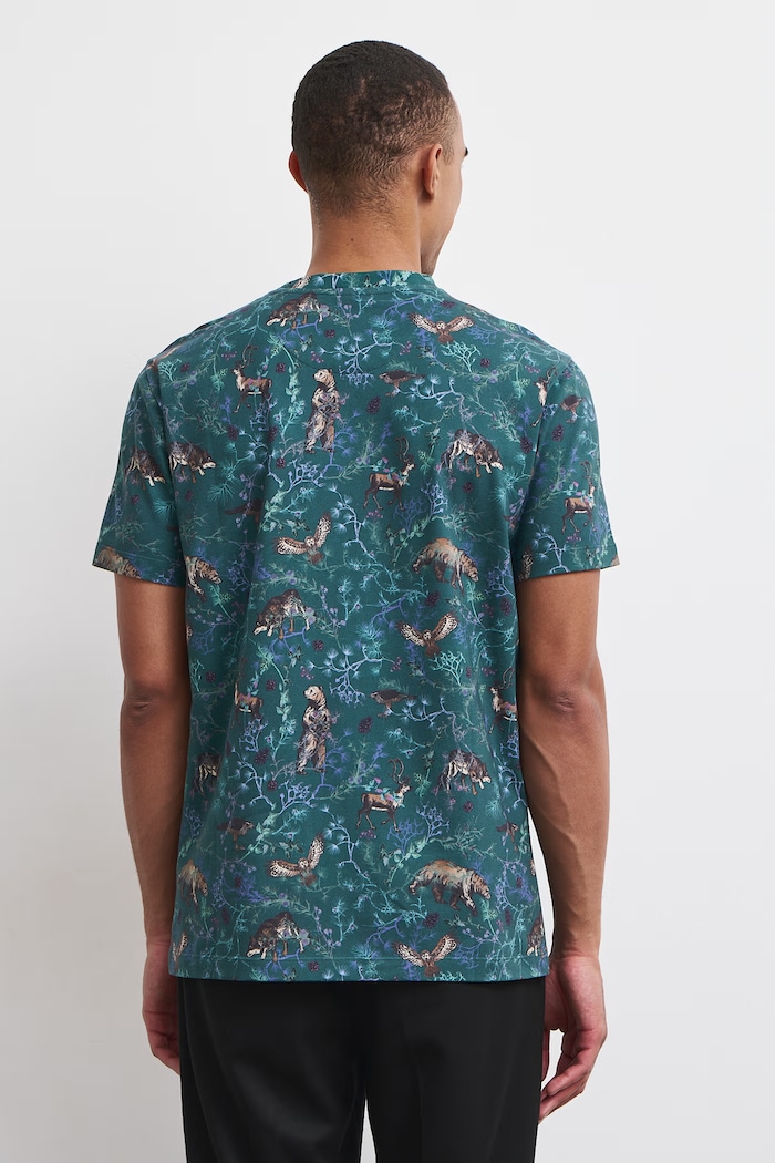 T-shirt męski bawełniany z elastanem Medicine RW26-TSMA35 zielony