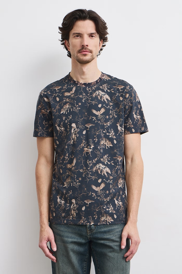 T-shirt męski bawełniany z elastanem Medicine RW26-TSMA35 czarny