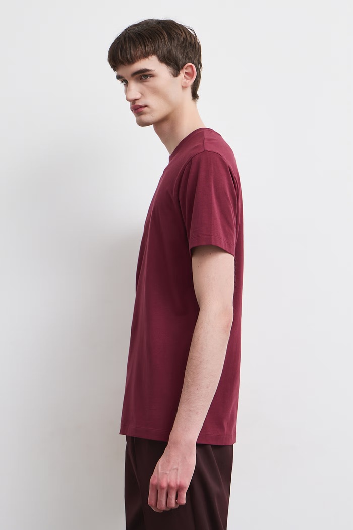 Medicine T-shirt męski bawełniany z elastanem RW26-TSMA36 bordowy RW26