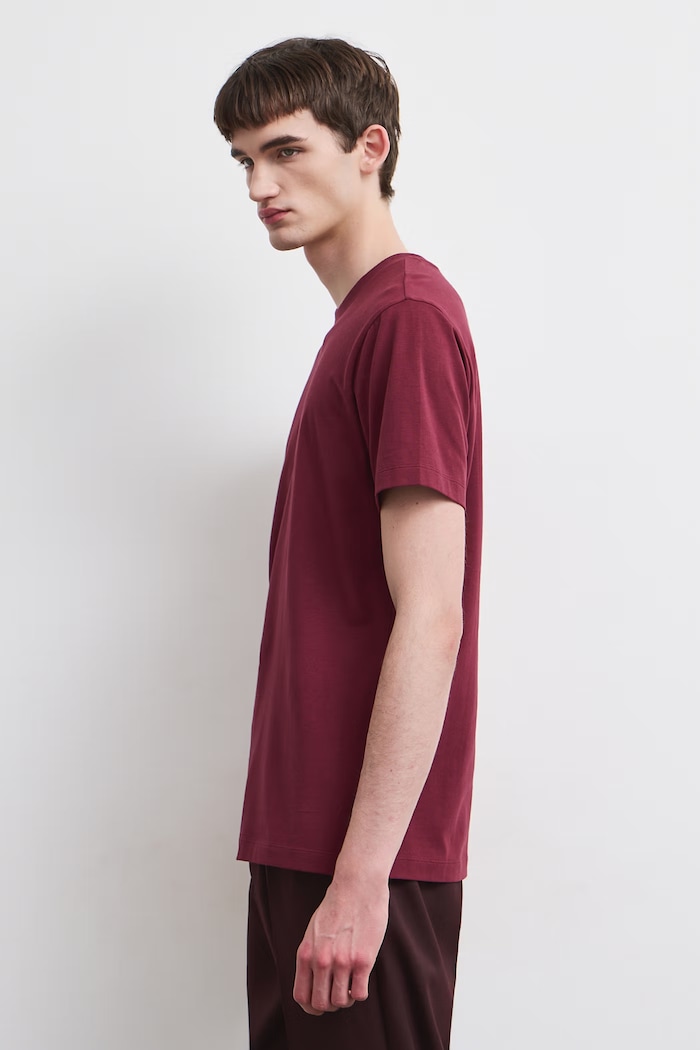 Medicine T-shirt męski bawełniany z elastanem RW26-TSMA36 bordowy RW26