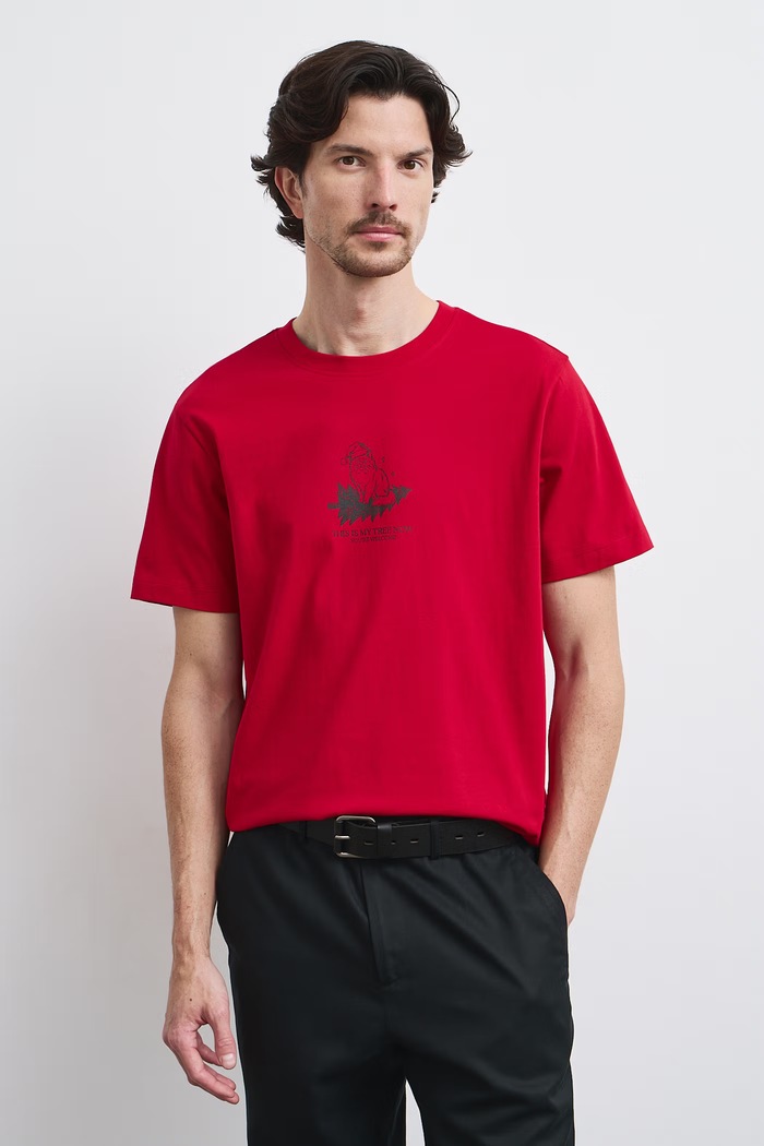 Medicine T-shirt męski bawełniany czerwony RW26-TSMA37