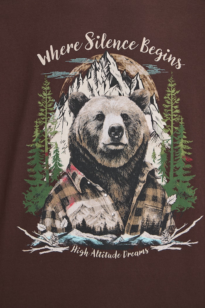 T-shirt męski bawełniany Medicine brązowy RW26-TSMA38