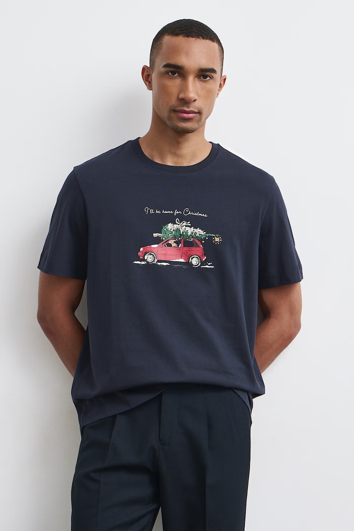 Medicine T-shirt męski bawełniany granatowy RW26-TSMA40