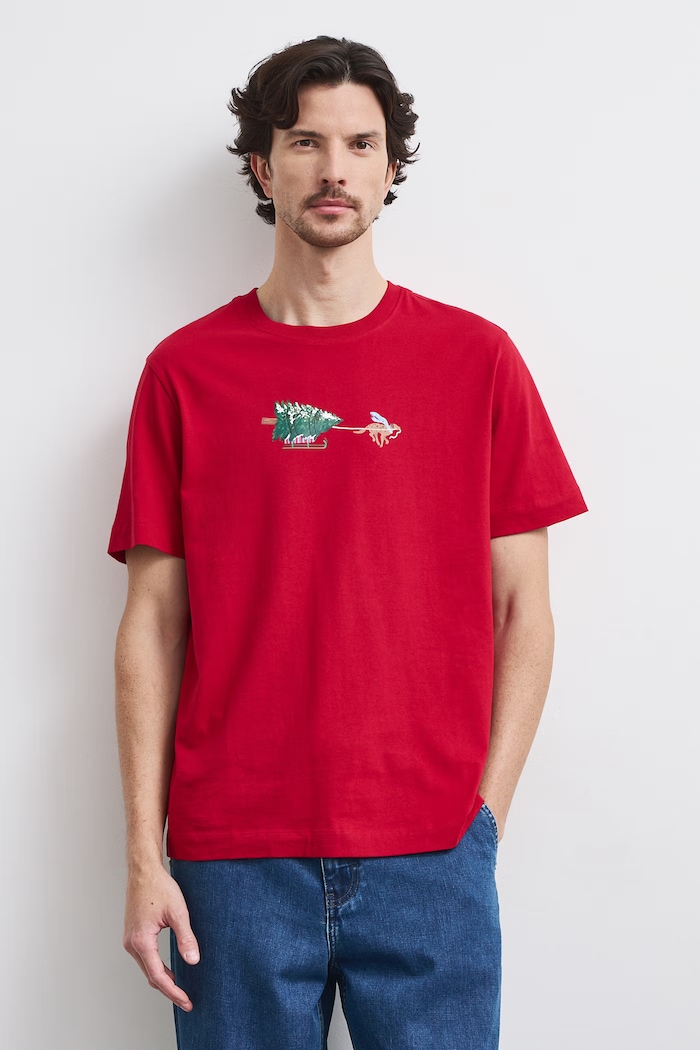T-shirt męski bawełniany Medicine RW26-TSMA41 czerwony