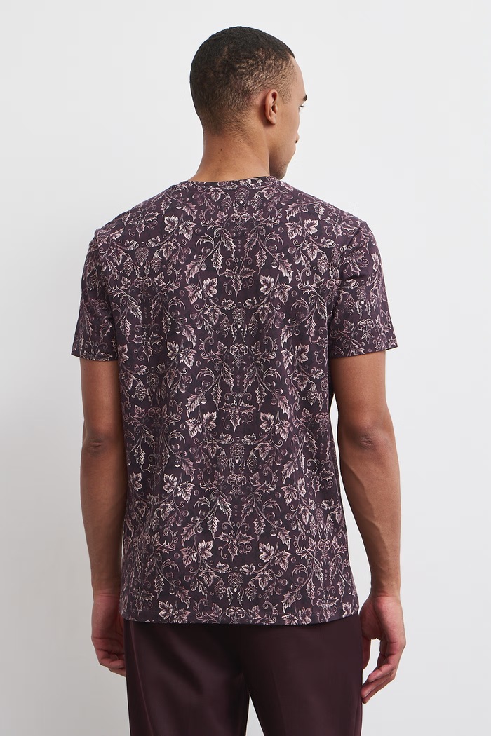 T-shirt męski bawełniany z elastanem Medicine RW26-TSMA42 bordowy
