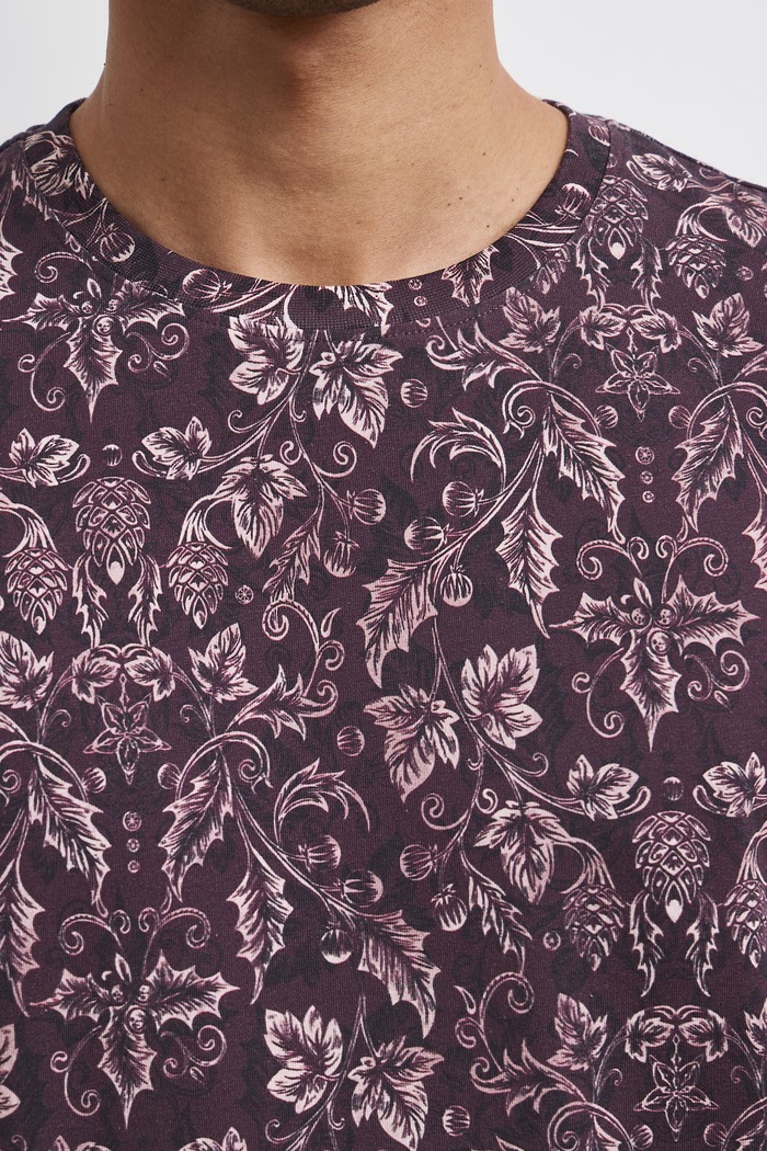 T-shirt męski bawełniany z elastanem Medicine bordowy RW26-TSMA42