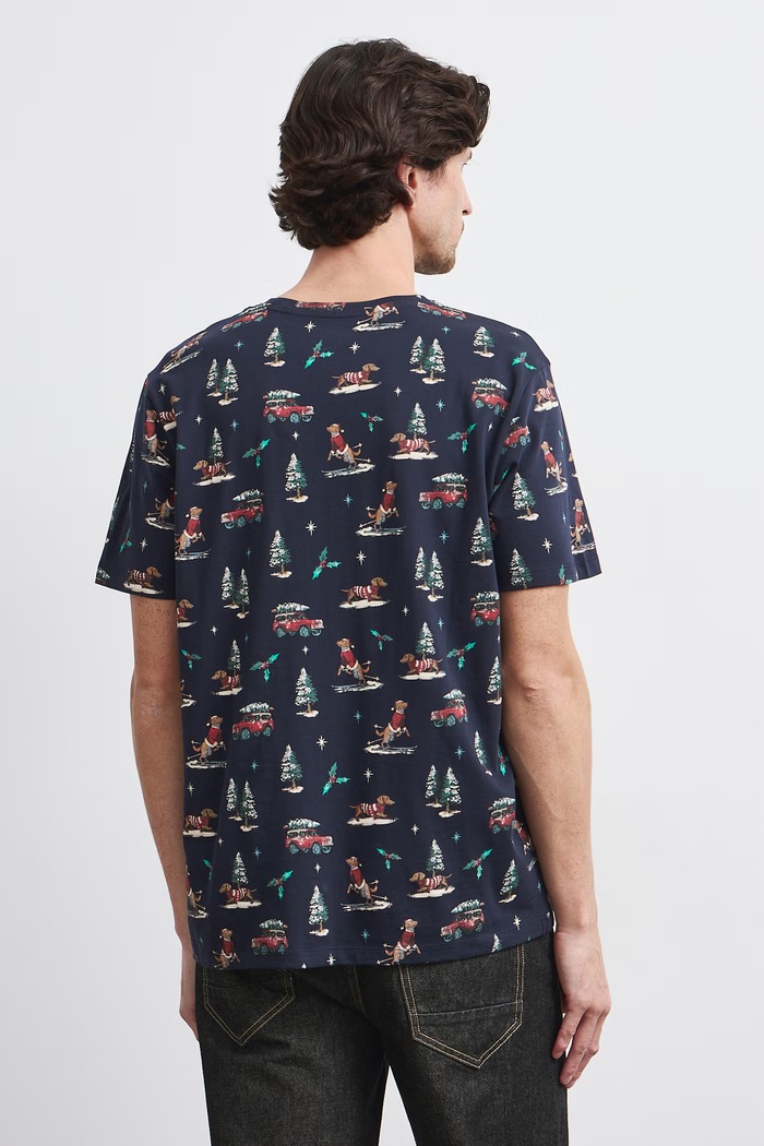 T-shirt męski bawełniany Medicine RW26-TSMA44 granatowy