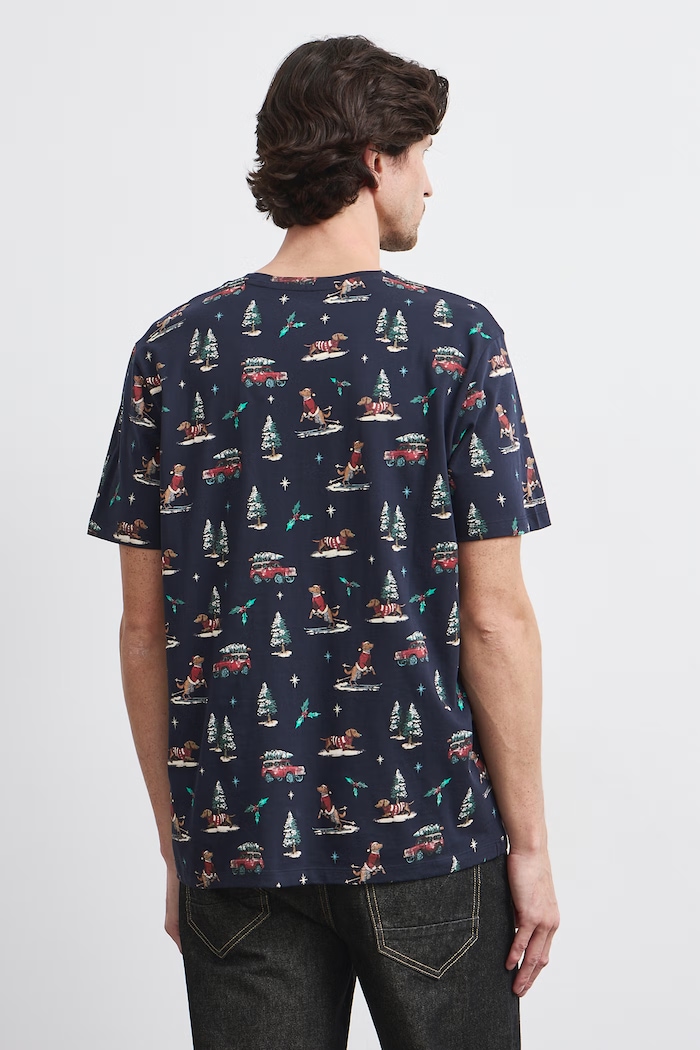 T-shirt męski bawełniany Medicine RW26-TSMA44 granatowy