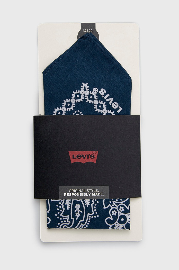 Accesorii Levi's eșarfă din bumbac 221658 bleumarin