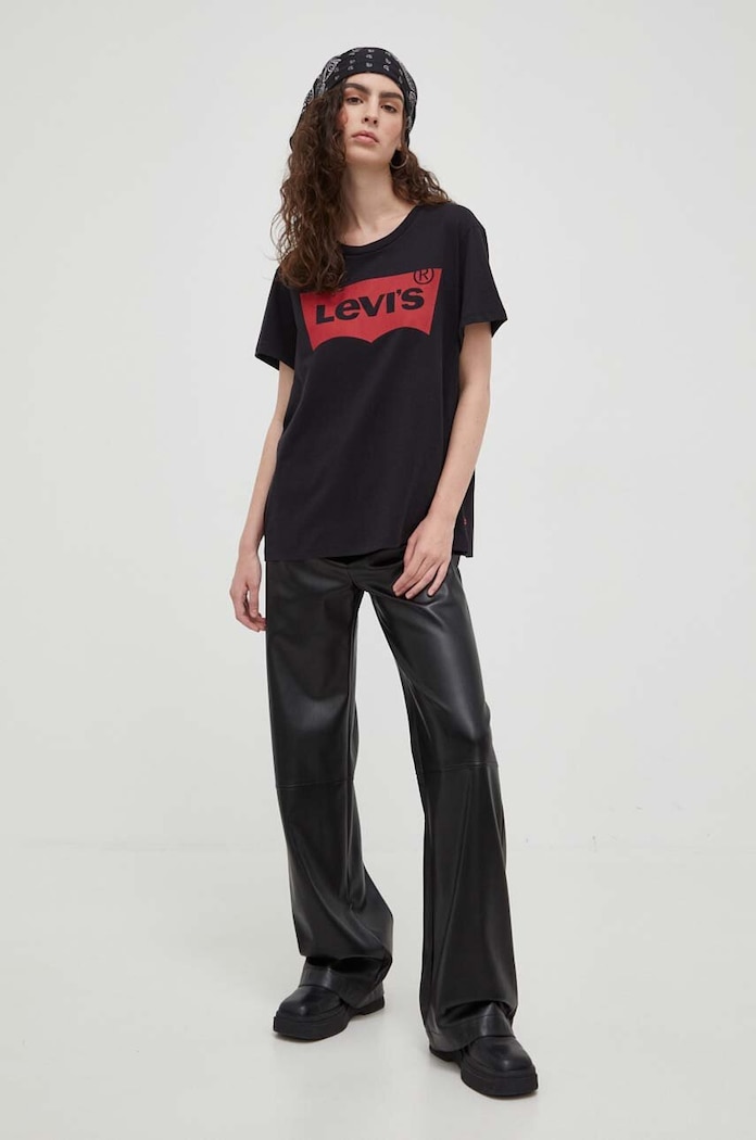 Bavlnené tričko Levi's 17369.0201 čierna AA00