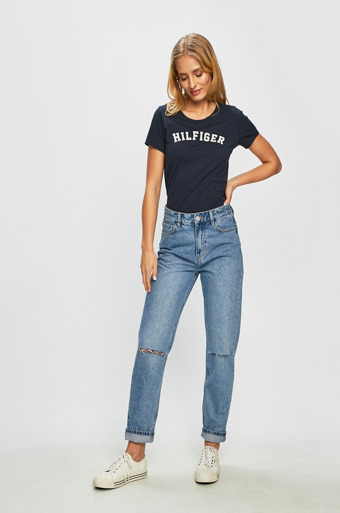 Tommy Hilfiger - Top UW0UW00091 tmavomodrá AA00