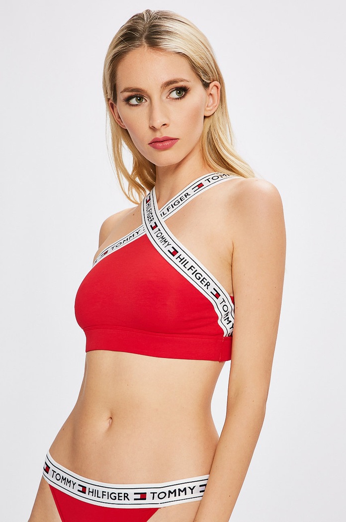 Tommy Hilfiger - Σουτιέν πλεκτό ύφασμα κόκκινο UW0UW00551