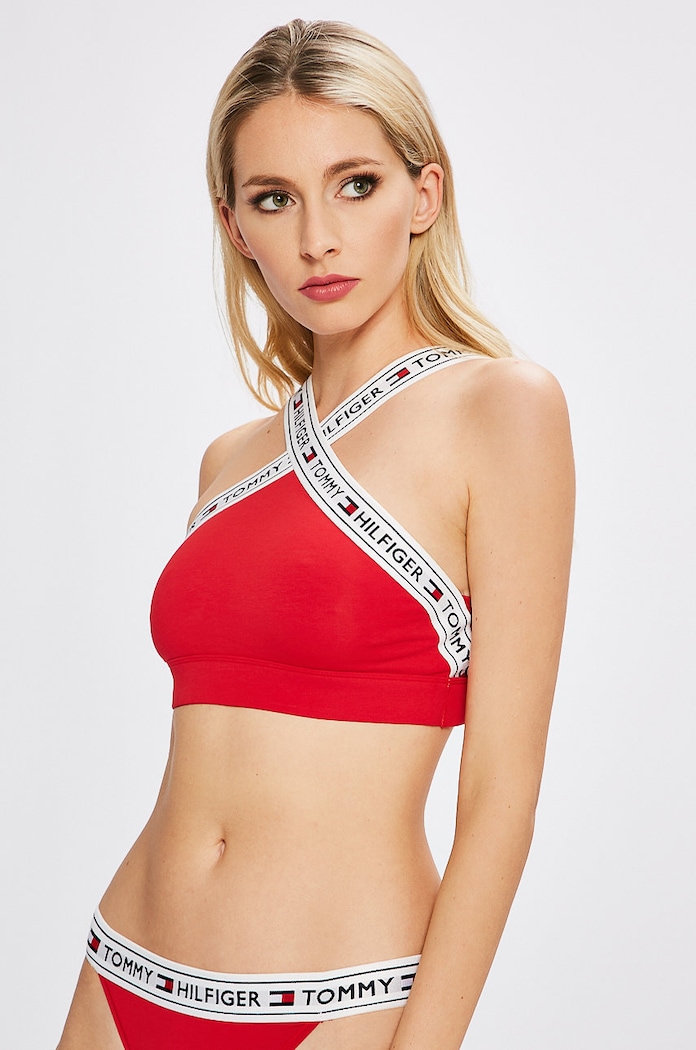 Tommy Hilfiger - Σουτιέν πλεκτό ύφασμα κόκκινο UW0UW00551