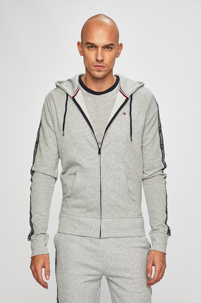 Tommy Hilfiger - Felső aplikációval szürke UM0UM00708