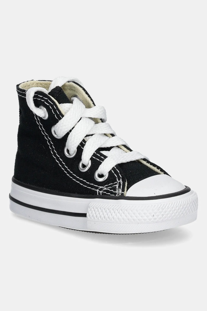 Converse - Високи кецове за деца изчистен черен 7J231