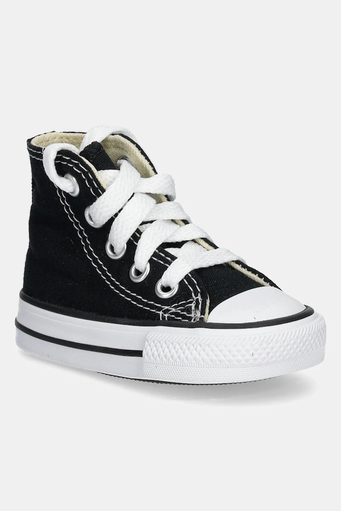 Converse - Високи кецове за деца изчистен черен 7J231