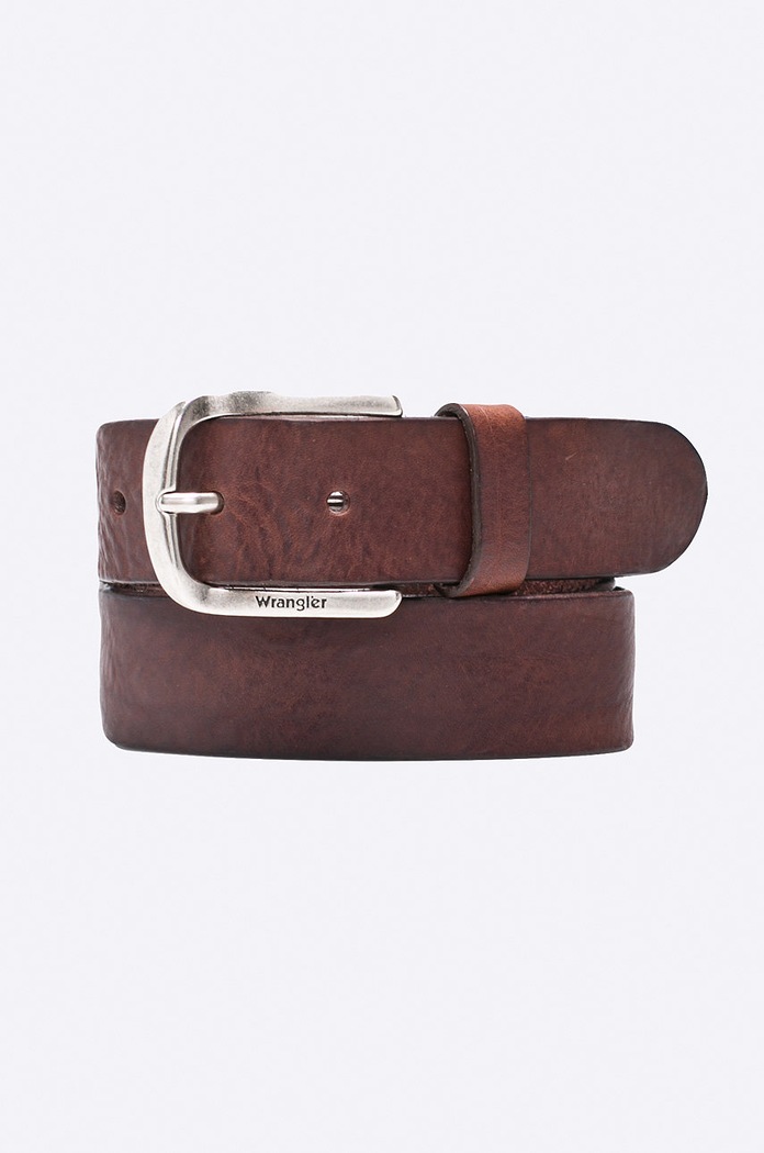 Wrangler - Curea de piele maro W0B35U185