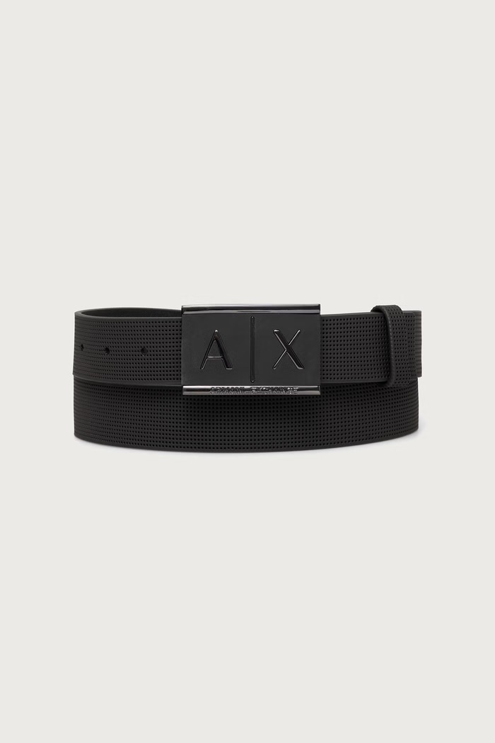 Armani Exchange Ремень для мужчин кожаный серый 951019.CC507