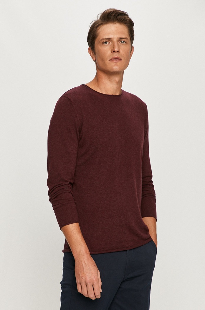 Selected Homme - Pulover okrugli bordo 16047649