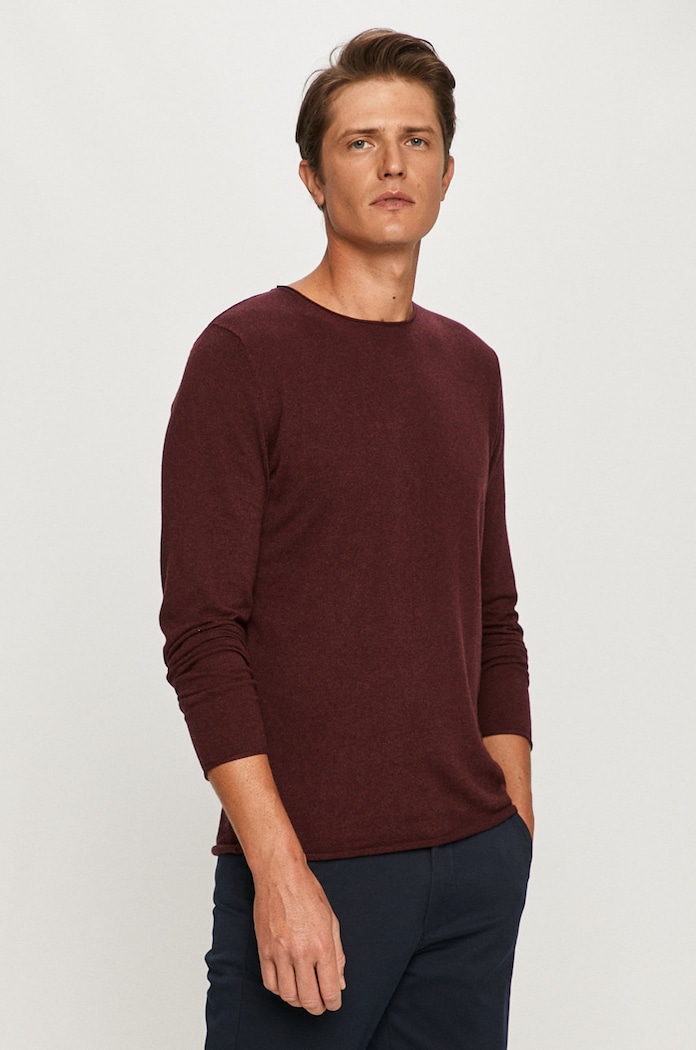 Selected Homme - Pulover okrugli bordo 16047649