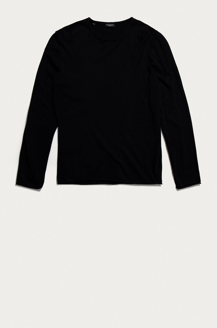 Selected Homme - Sveter okrúhly čierna 16047649