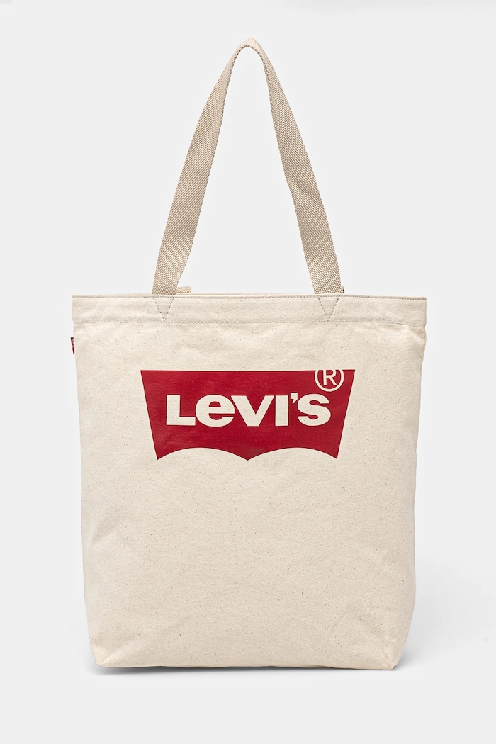 Levi's geanta de bumbac incape in A4 bej 38126.0027
