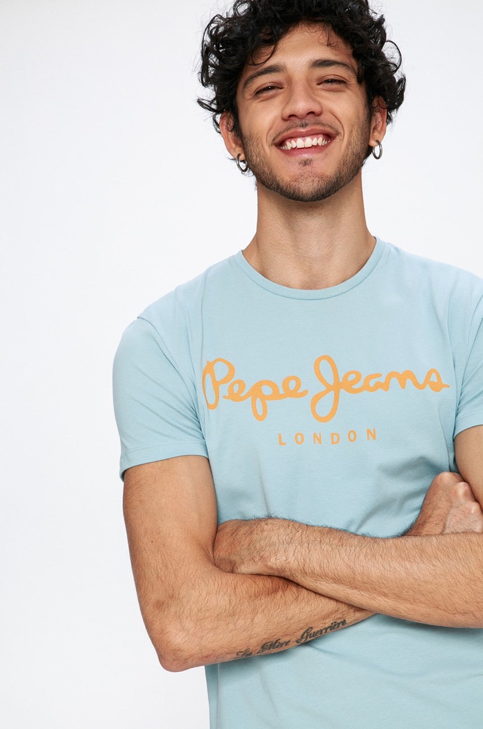 Pepe Jeans - T-shirt niebieski PM501594.