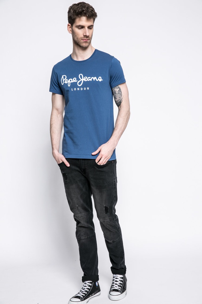 Pepe Jeans Tričko PM501594. modrá AA00