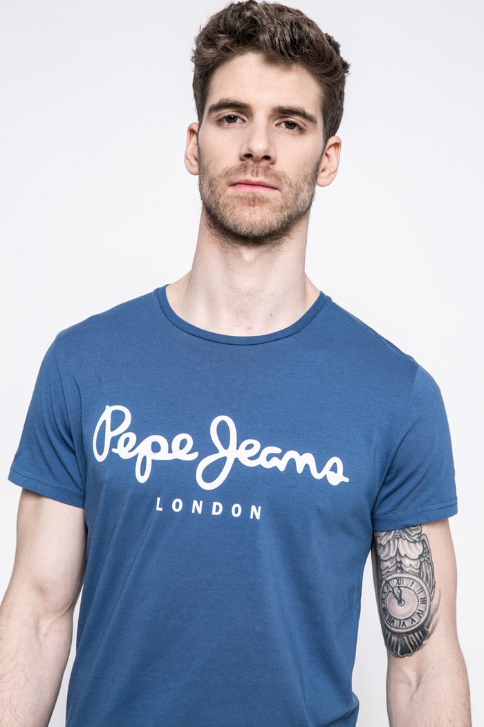 Tričko Pepe Jeans PM501594. modrá