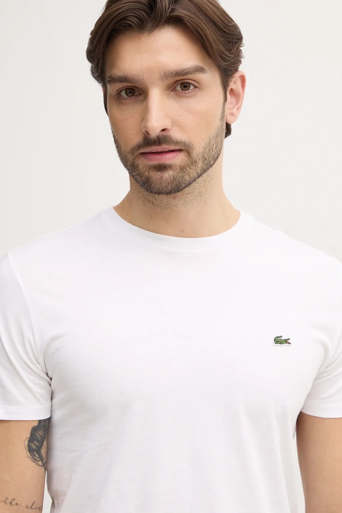 Lacoste tričko pánske bavlnené biela TH6709