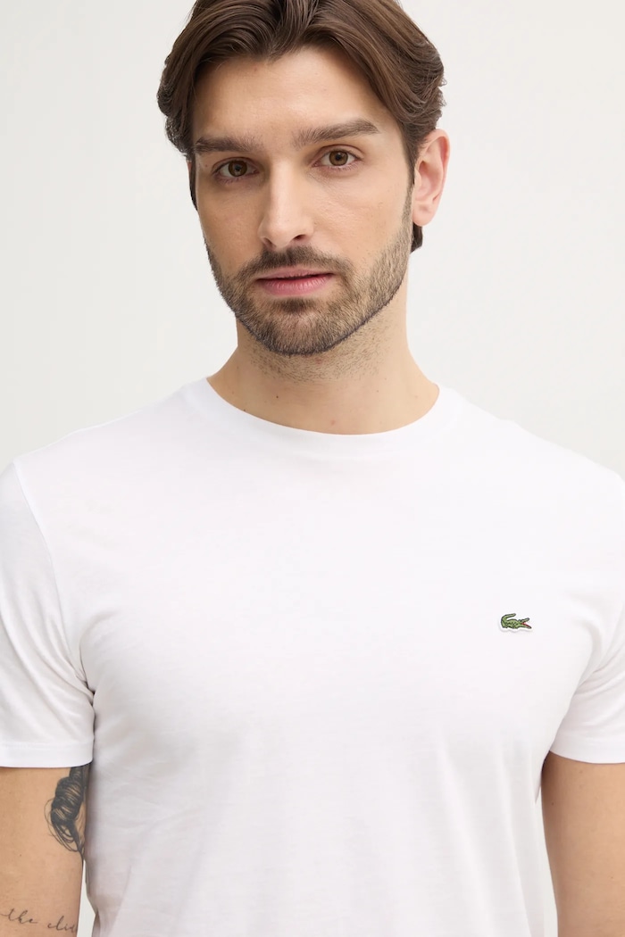 Lacoste tričko pánske bavlnené biela TH6709