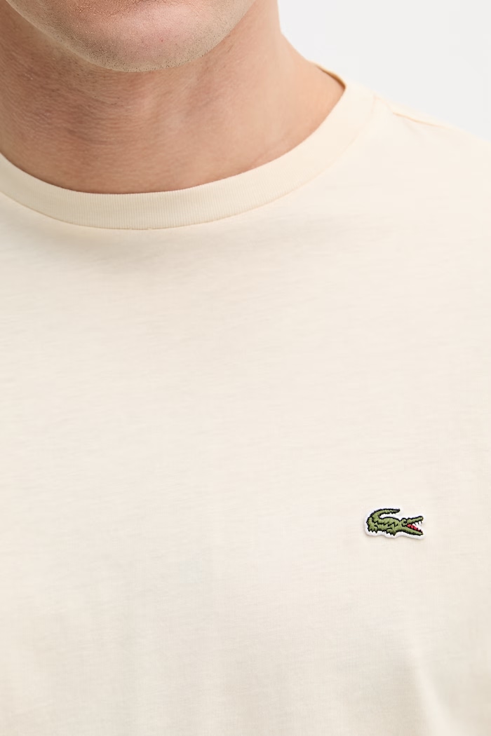Lacoste tričko pánske bavlnené TH6709 béžová