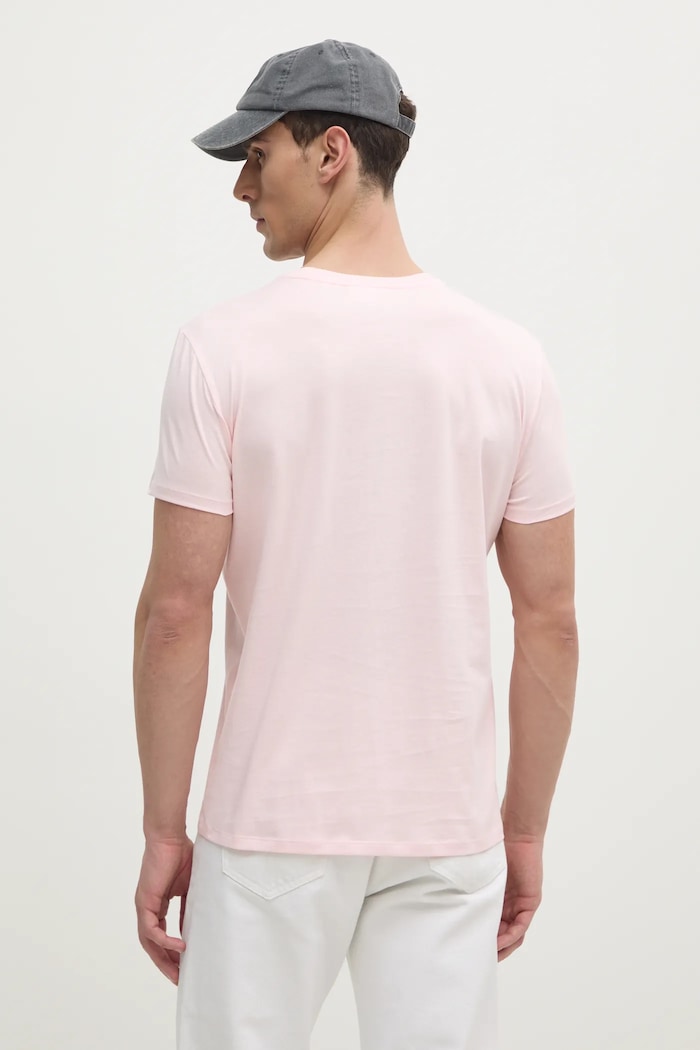 Lacoste tričko pánske bavlnené TH6709 ružová SS26