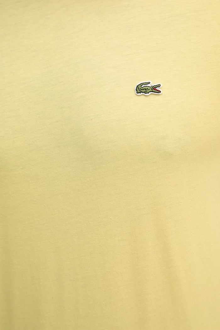 Lacoste t-shirt Ανδρικό βαμβακερό TH6709 κίτρινο
