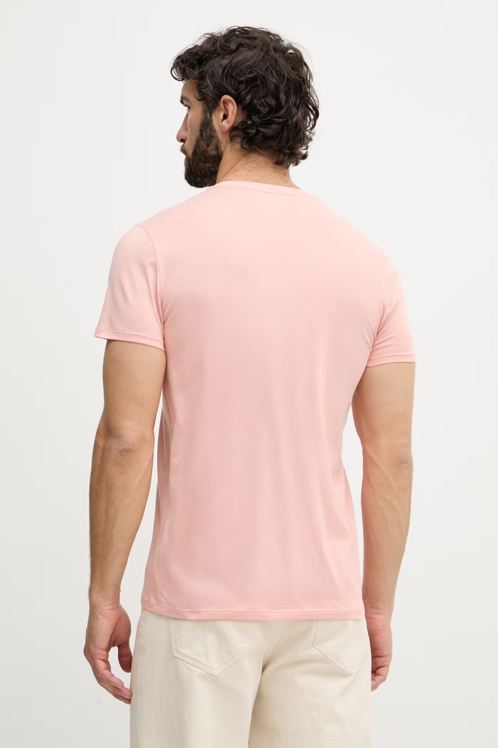 Oblečení Lacoste tričko bavlněné pánské TH6709 růžová