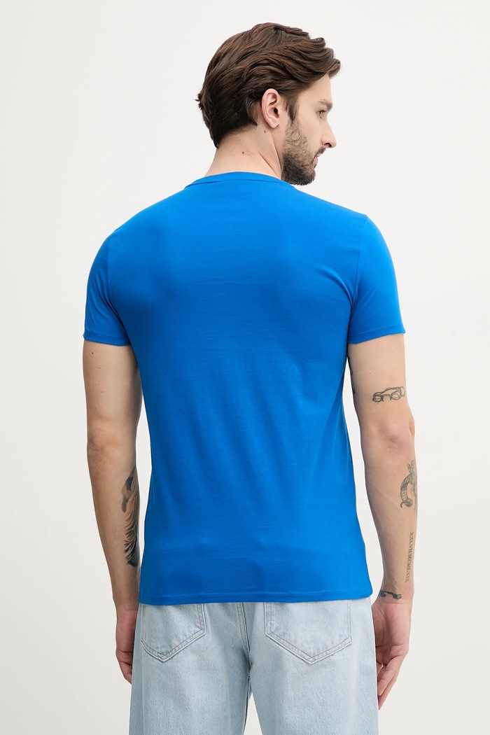 Ruházat Lacoste Férfi pamut t-shirt TH6709 kék